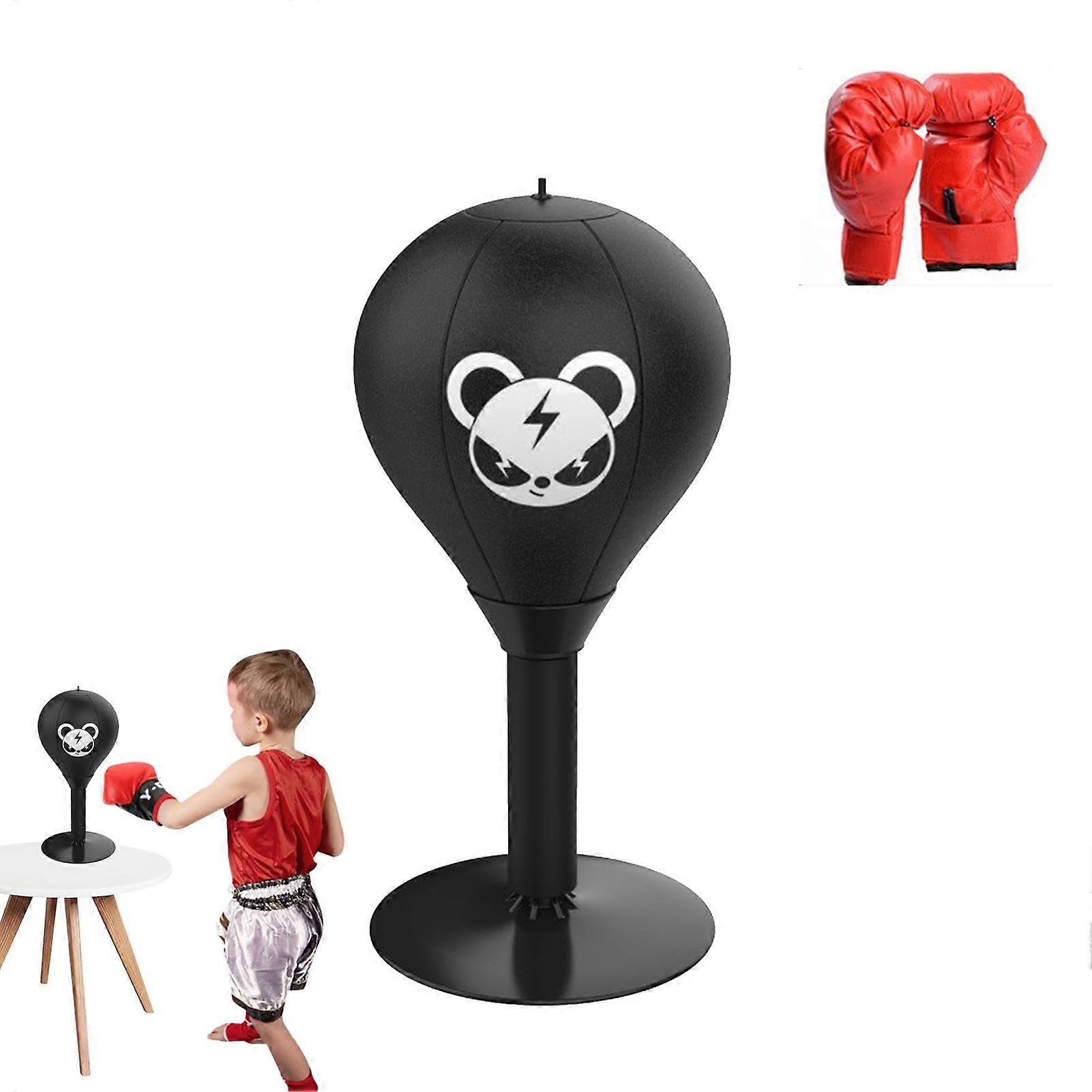Desktop Punch Bag with Thickened Heavy Stress Relief, Table Boxing Bag for Home Office Use, Bear1 Model