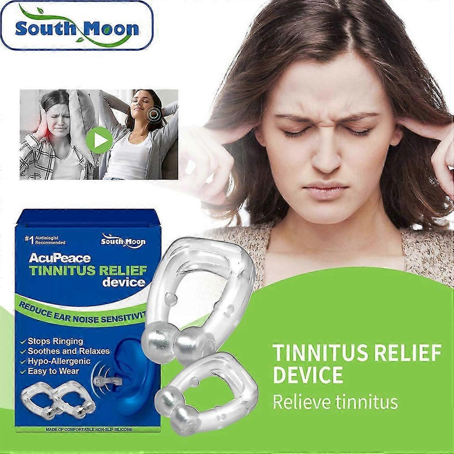 2 SZTUK Szum w uszach Magnetyczny klips do uszu Anti Tinnitus Mankiet do uszu Tinnitus Calm Ears Urządzenie Ciśnienie w uchu Szumy uszne Relief Zestaw do pielęgnacji uszu Do domu
