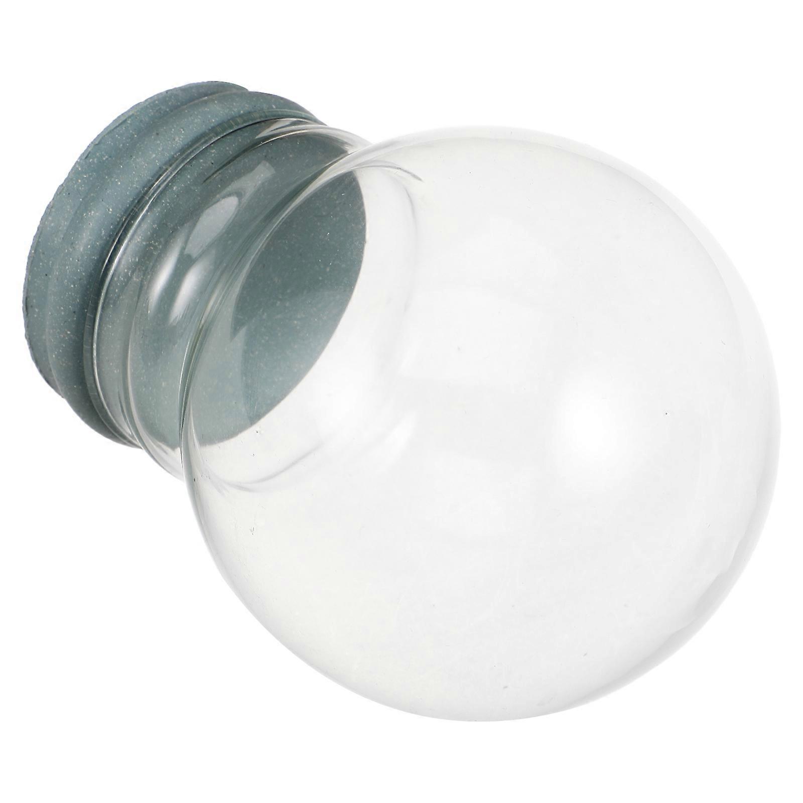Diy Snow Globe Kit For Home Decor Round Glass Globe 3.93 Inch Clear Design 1Pack