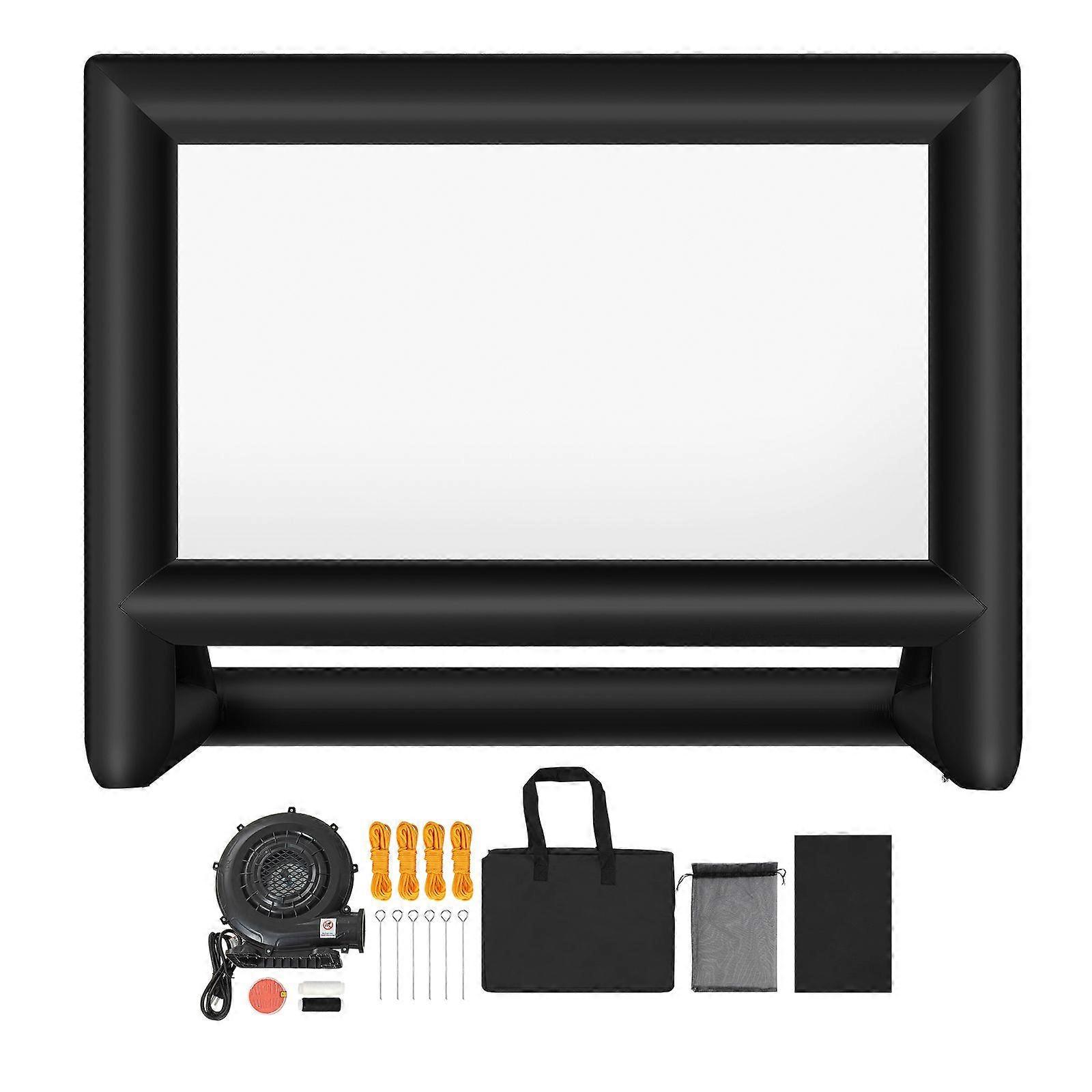 20 ft Inflatable Movie Screen, 600D Washable Inflatable Projector Screen with Portable Storage Bag, 16:9 Movie Projection