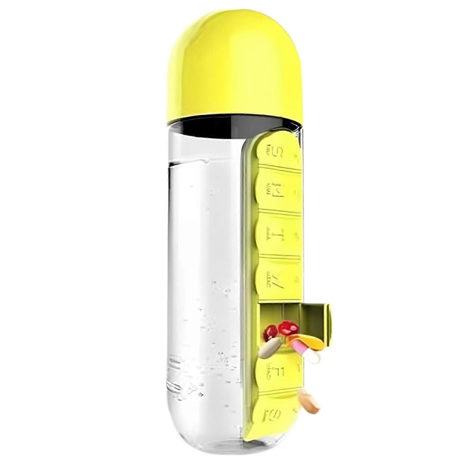 Portable Pillbox Water Cup Lightweight Compact for Office