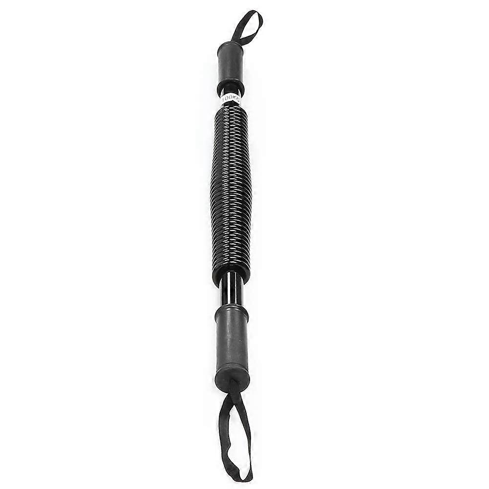Arm Muscle Trainer - Spring Arm Strength Trainer for Forearm and Upper Body, Black Drum, 100 kg, Non-Slip Rubber Handle for Home Fitness