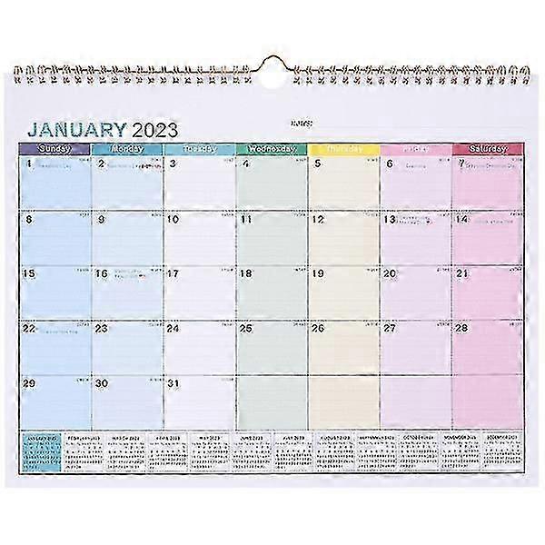 2023-2024 Monthly Wall Calendar for Home and Office Use
