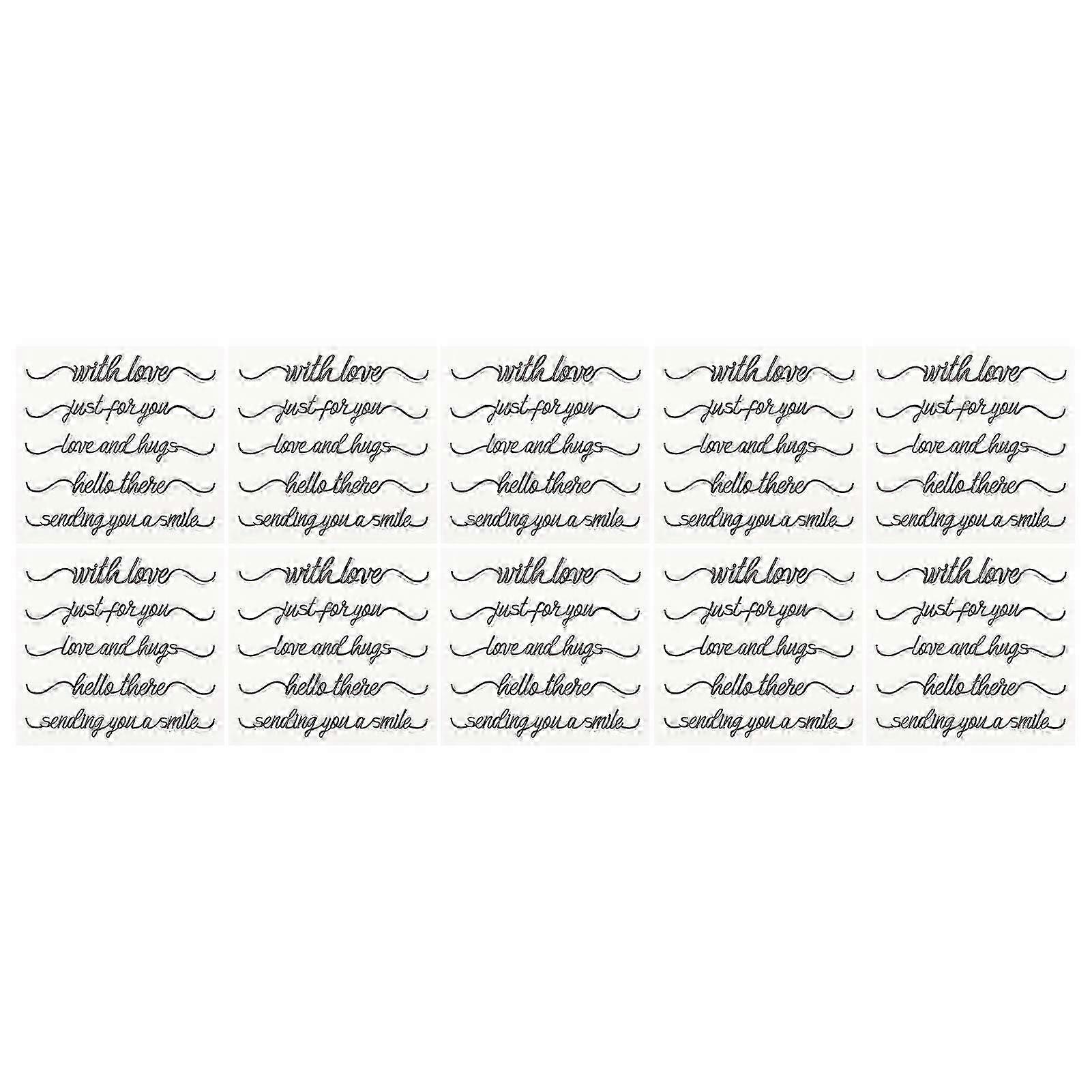 10pcs riutilizzabili francobolli trasparenti per multiuso fai da te Scrapbooking e Card Making Journal