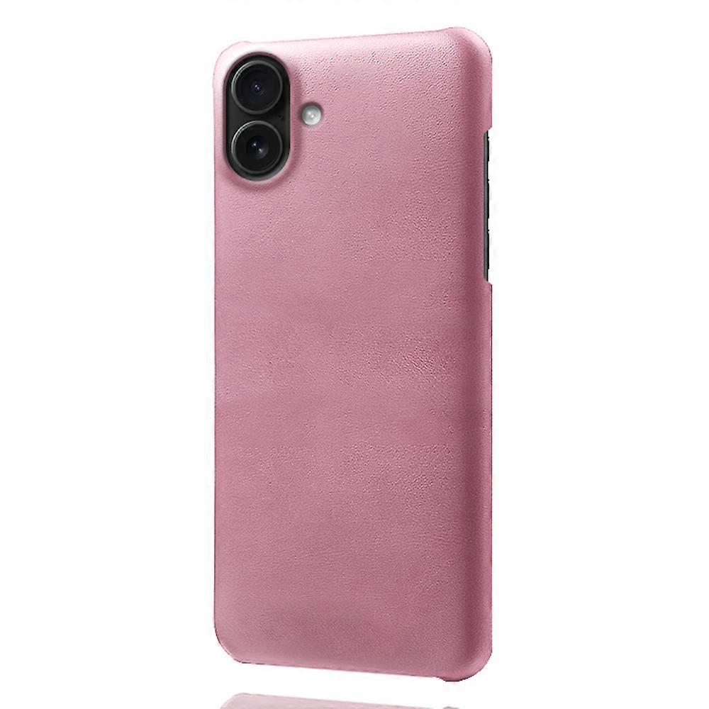غطاء حافظات لحافظة iPhone 17 ملمس ربلة الساق جلد PU غطاء هاتف واقي للكمبيوتر الصلب - ذهبي وردي