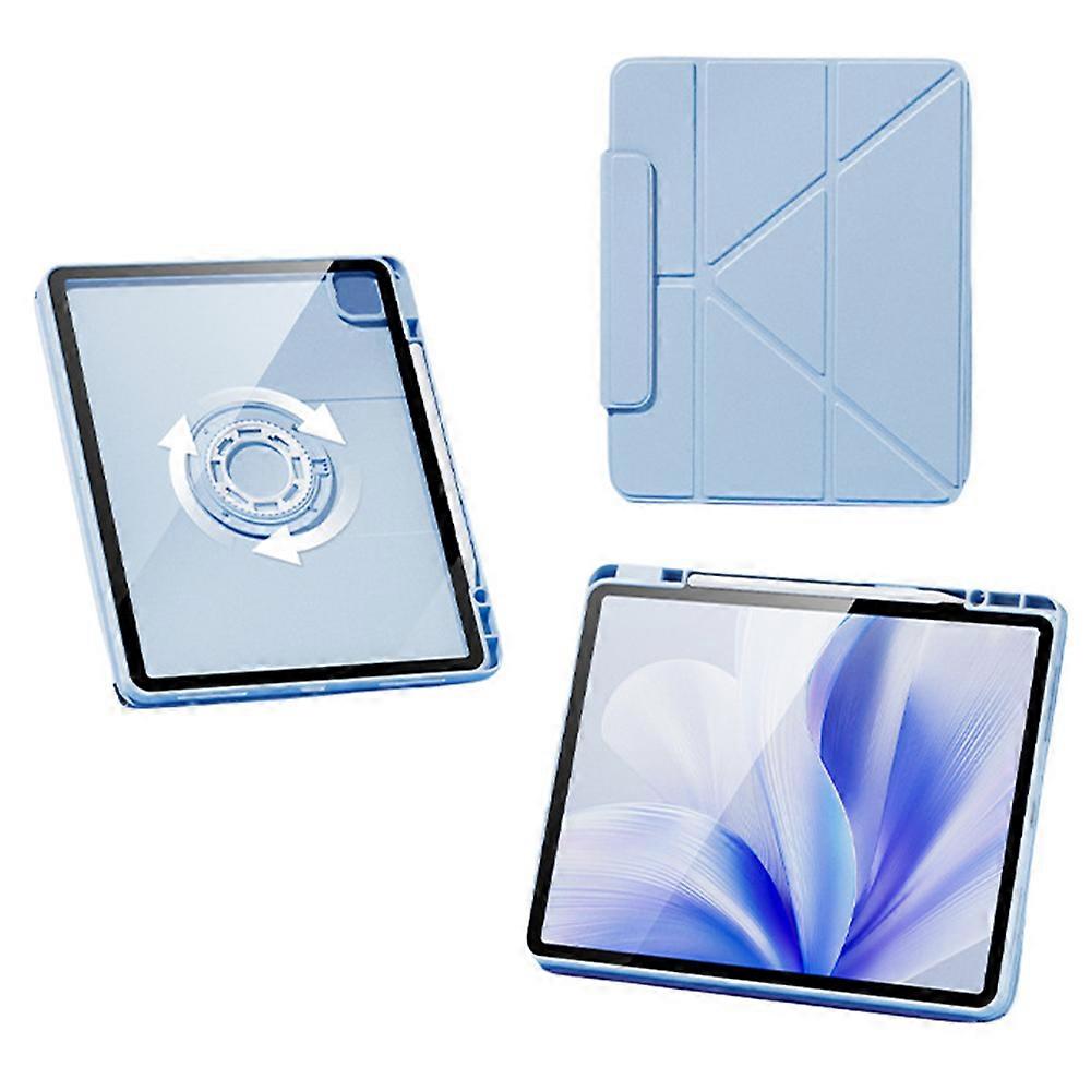 For iPad Pro 13 (2024) Case Folding Stand Magnetic Detachable Tablet Cover with Auto Sleep Wake Blue