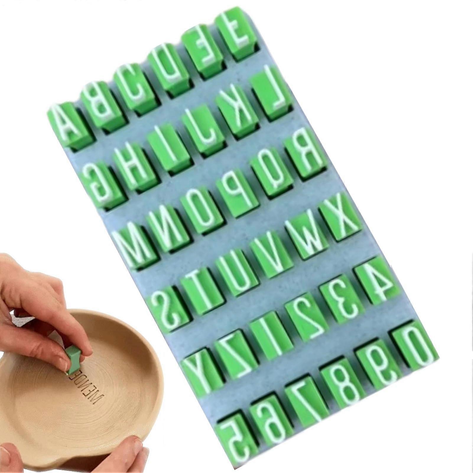 Alphabet Punch Stamp Set, Lowercase Letter Impressing Tool, Uppercase Letter Punch Stamps