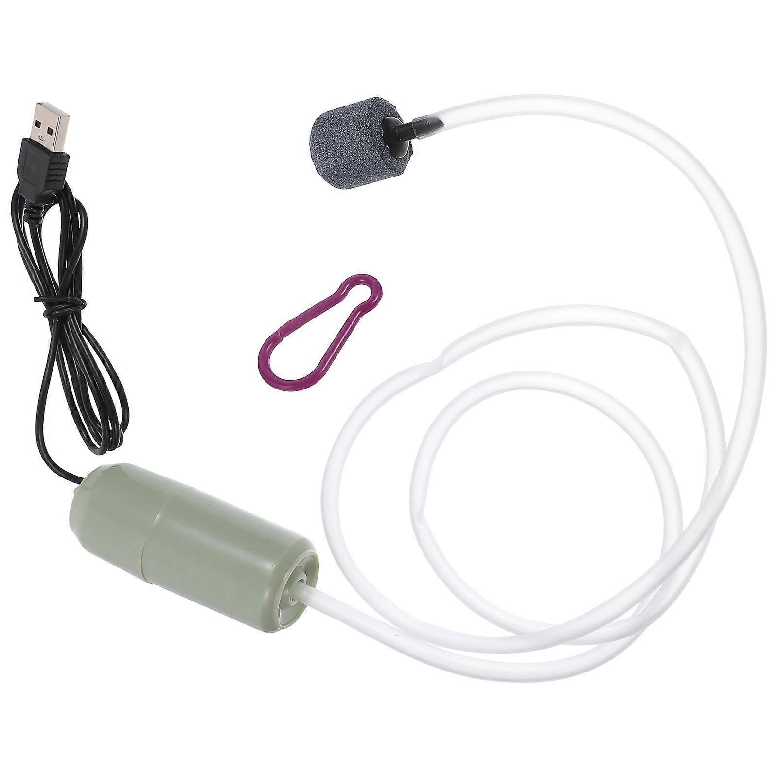 Aerate Mini Oxygen Aerator Usb Design For Small Fish Care Plastic Material 1 Set