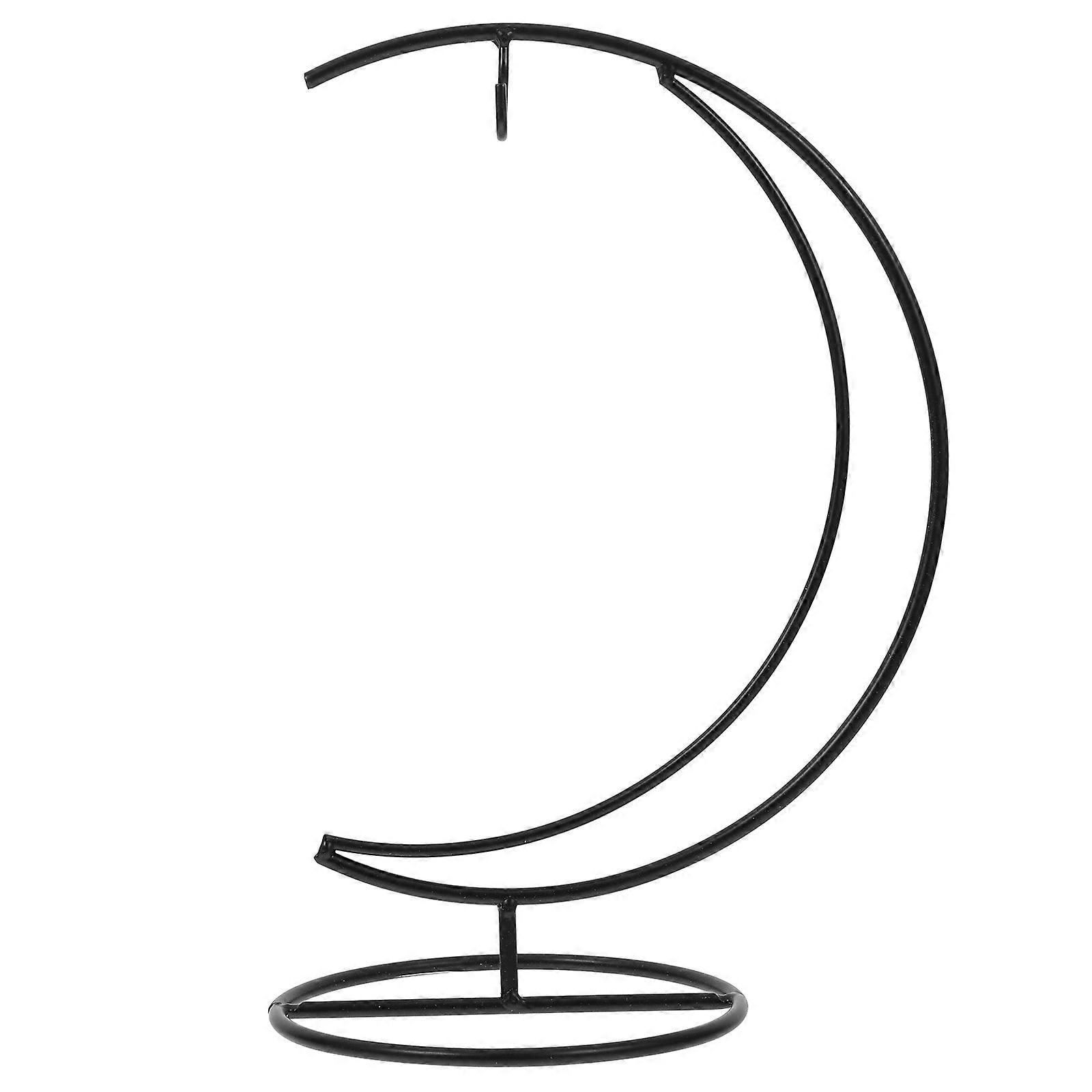 Sturdy Iron Hanging Ornament Display Stand for Terrariums and Air Plants – Versatile Round Holder for Indoor Decor and Seasonal Displays