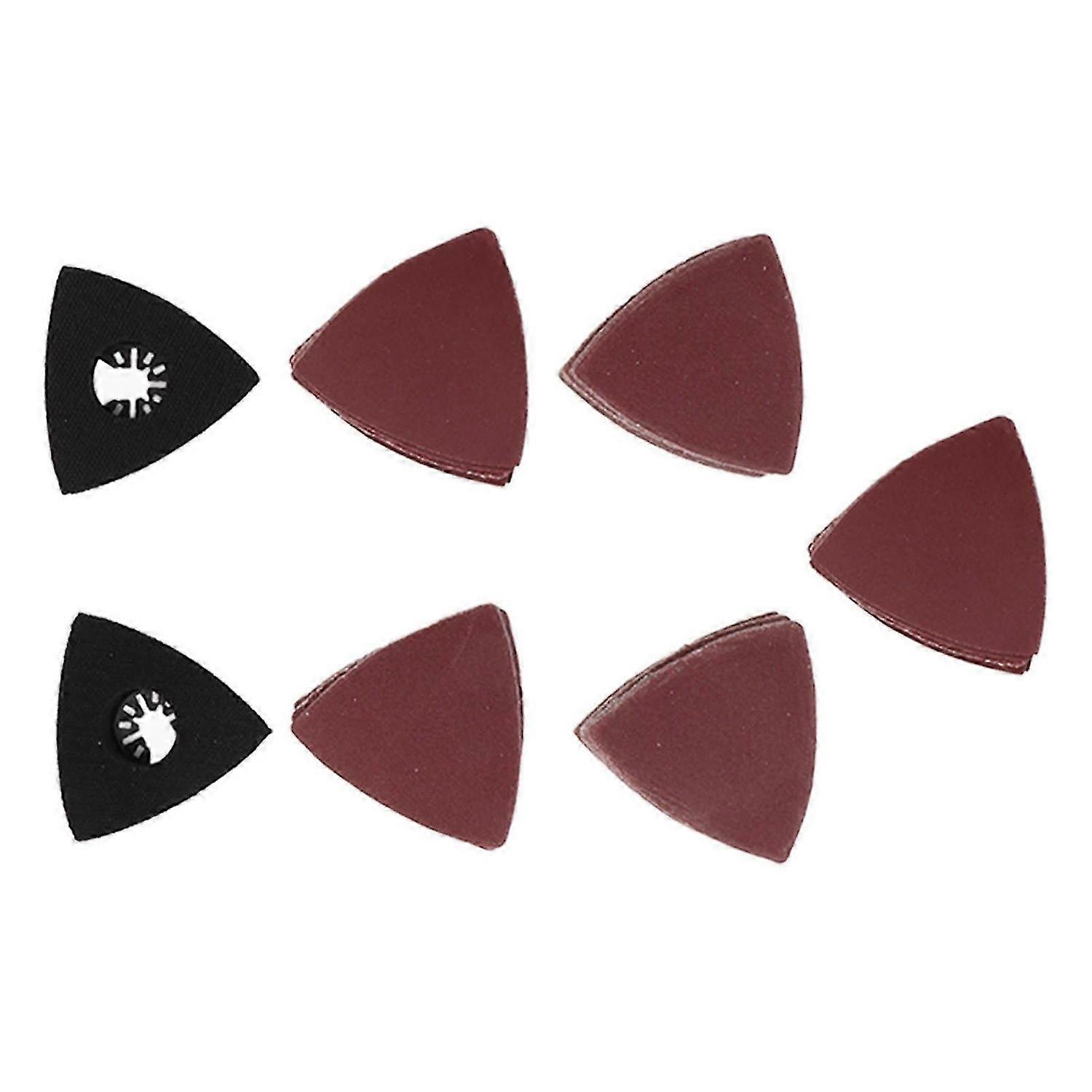 80mm Triangular Sandpaper Set Multifunctional Polishing Sanding Paper Replacement with Pads