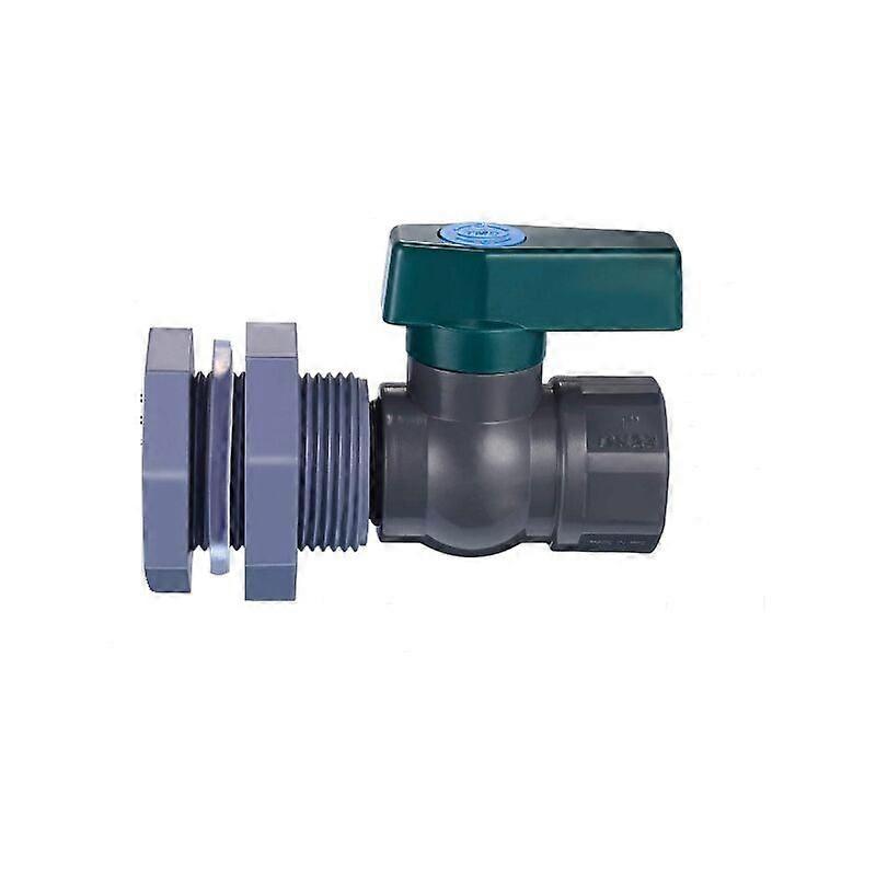 PVC Water Tank Connector 1 Inch PVC Rain Barrel Faucet with Bulkhead Fitting and Hose Adapter(1")