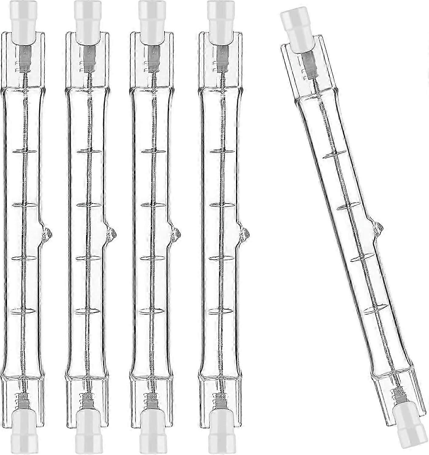 Set mit 5 R7S Halogenlampen 78mm 80W 230V, R7S Halogen Stab 78mm, R7S Halogen Birne Dimmbare Halogen Stablampe.