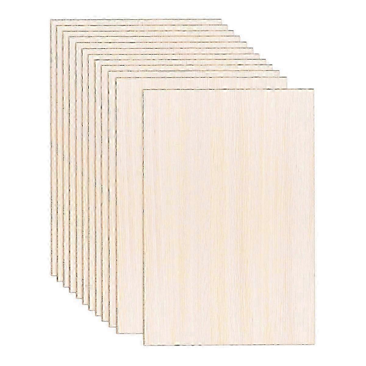 12 Pack Sheets 12 x 8 x 1/13 Inch Thin Plywood Wood Sheets Unfinished Wood Squares Boards Balsa Woo jn
