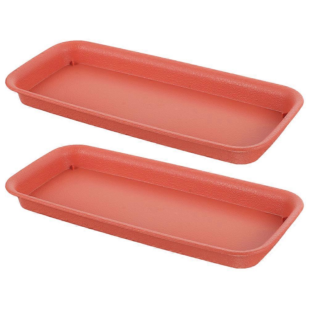 Here's a polished and professional product description for your **2pcs Rectangular Plant Tray Durable Saucer**:
**2pcs Rectangular Plant Tray