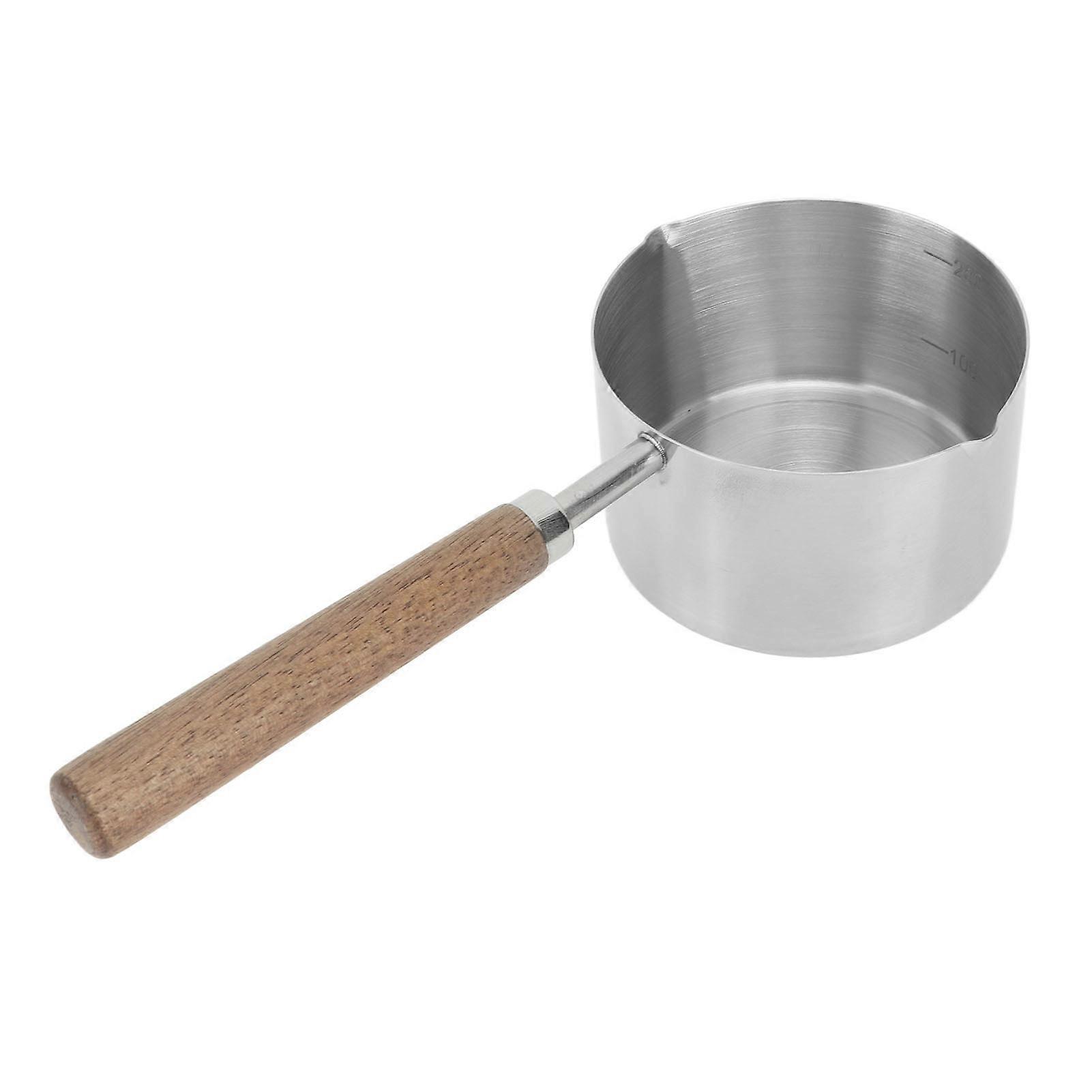 Mini Saucepan 304 Stainless Steel Comfortable Grip Prevent Scalding Portable Milk Butter Warmer Pot 200ml
