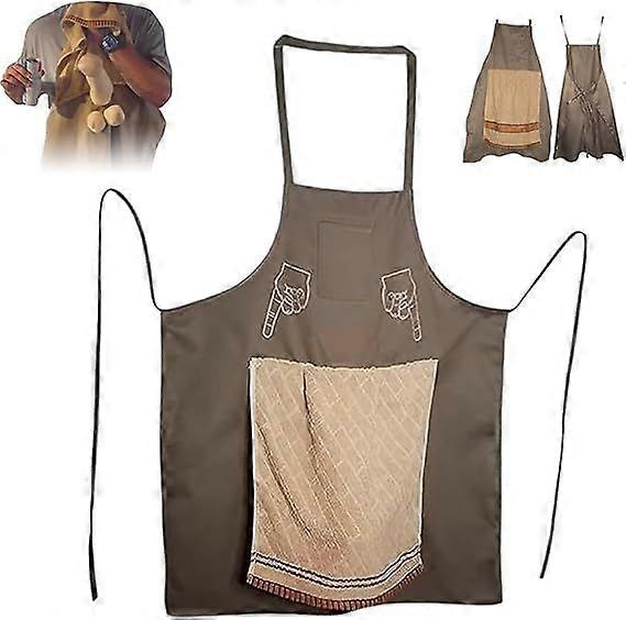 Creative Chef's Prank Apron for Men, The Ultimate Gag Gift Funny Cooking Grilling Aprons, Surprise Hiding in Pocket