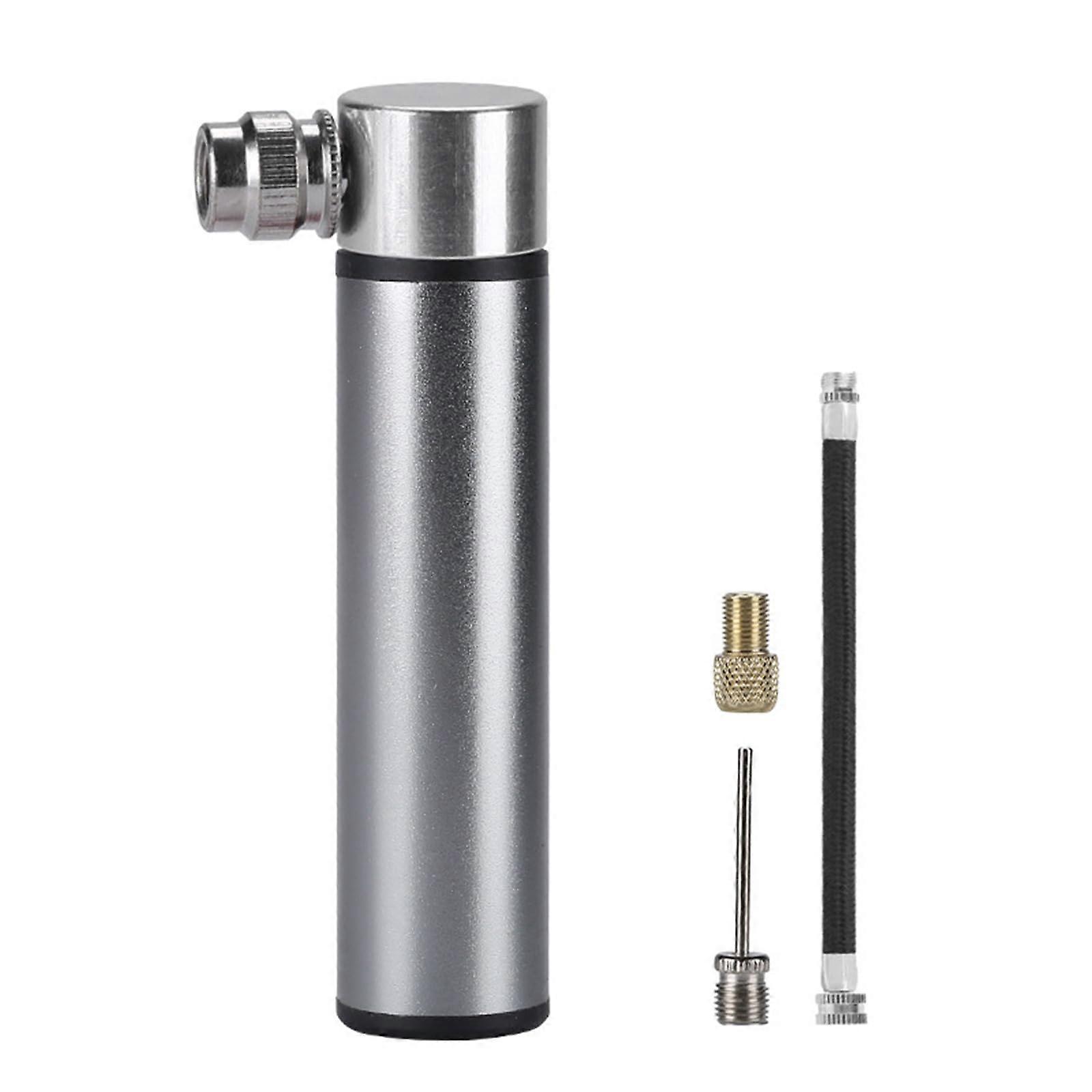 Lightweight Bicycle Pump with Valve for Bikes and Sports Balls, Aluminum Hand Pump, No Bracket, Portable Design