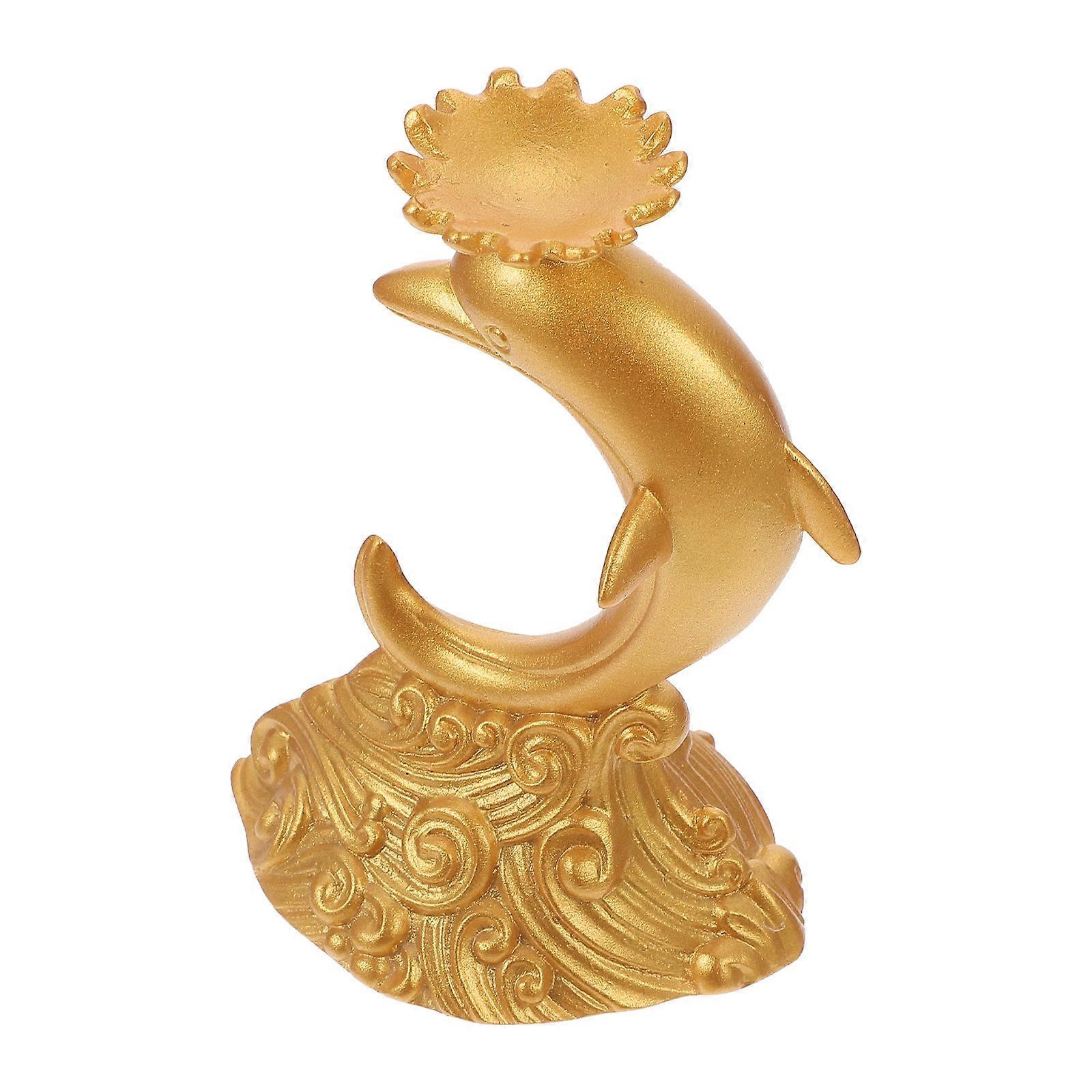 Statue with Crystal Ball Base for Home Decor Elegant Resin Decoration 6.5 Inches