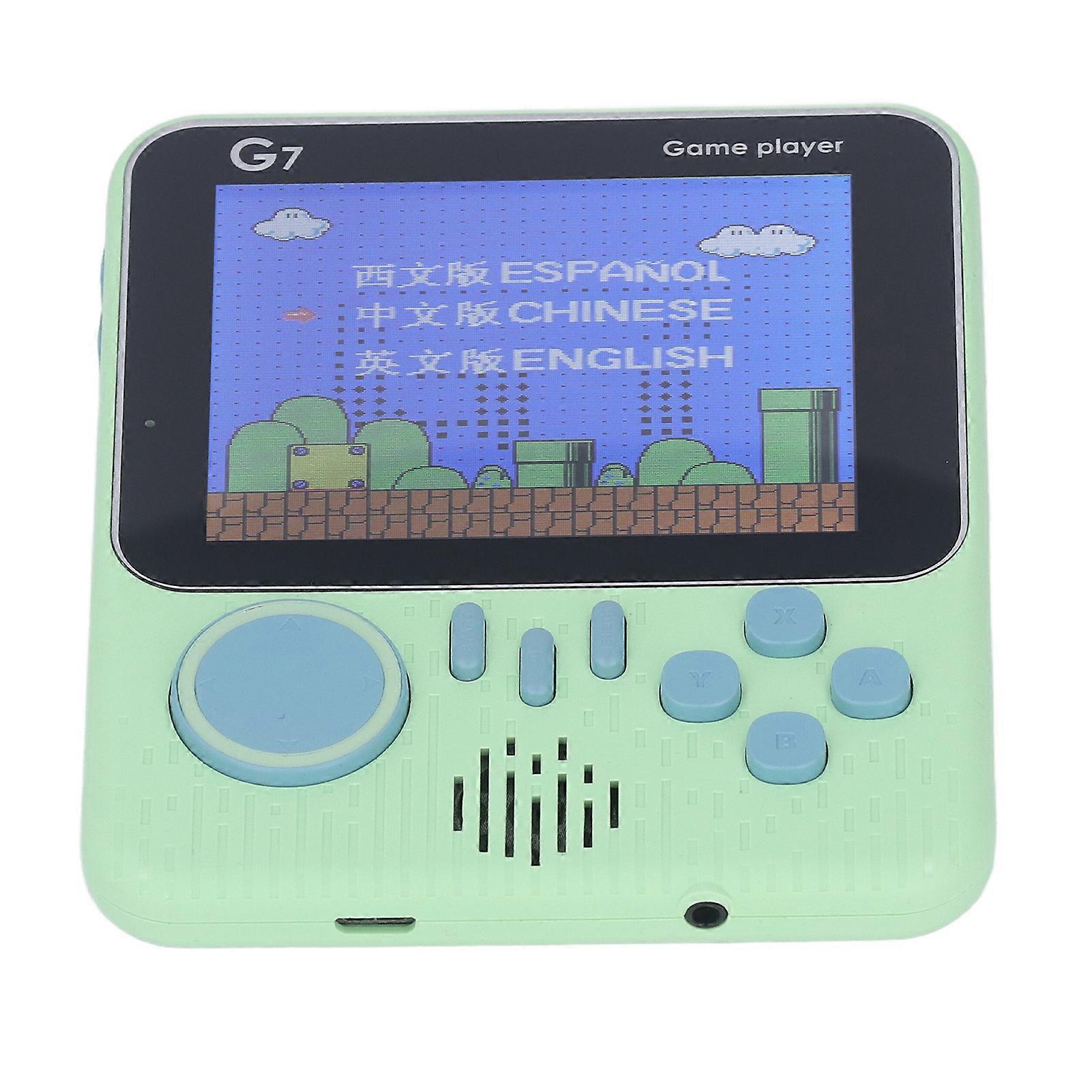 G7 Handheld Game Console Single Player Lightweight Gaming Device with 3.5in Screen Green 