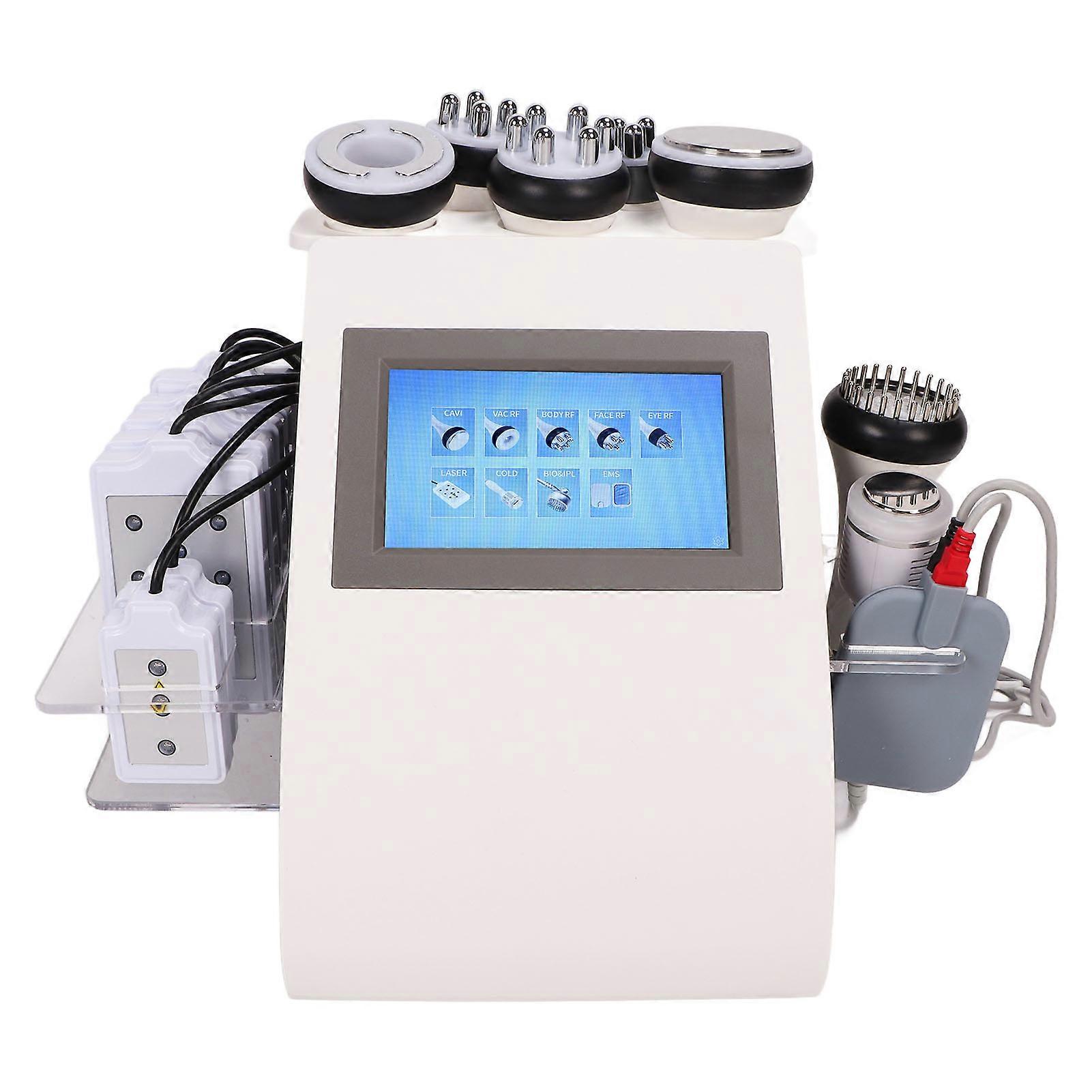 9 in 1 40K Body Sculpting Machine Micro Current Body Slimming Machine with White Handle 110‑240V EU Plug