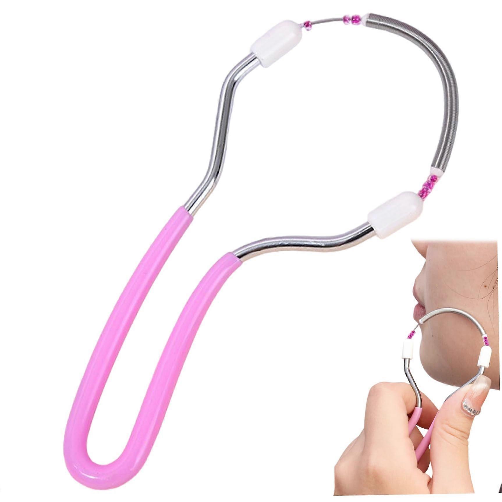 Thread Hair Removal, 1 Inch Stainless Steel Spring Thread with Comfortable Grip, Portable Manual Facial Hair Remover for Women