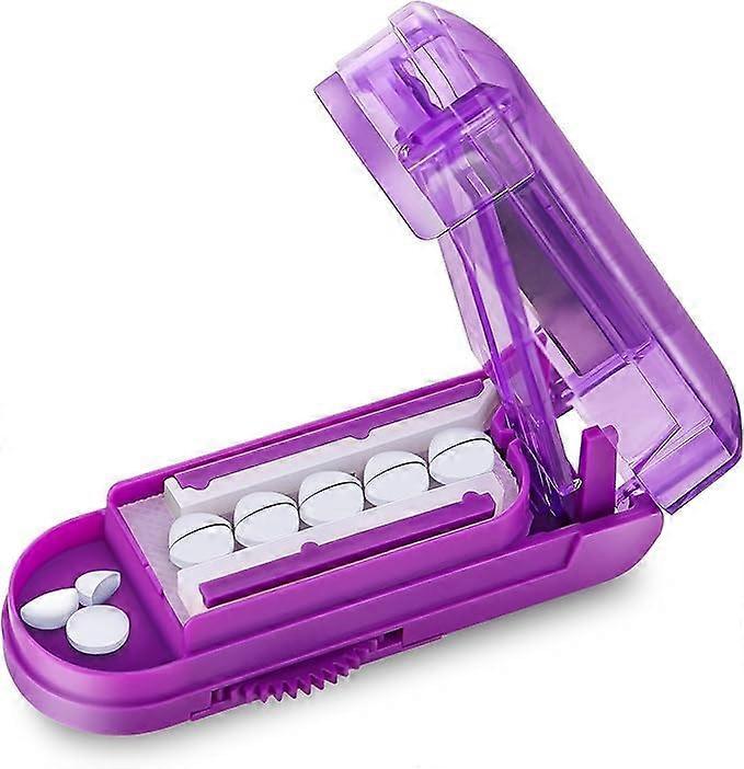 Multiple Tablet Cutter, Adjustable Divider with Precise Pill Alignment, Stainless Steel Blade
