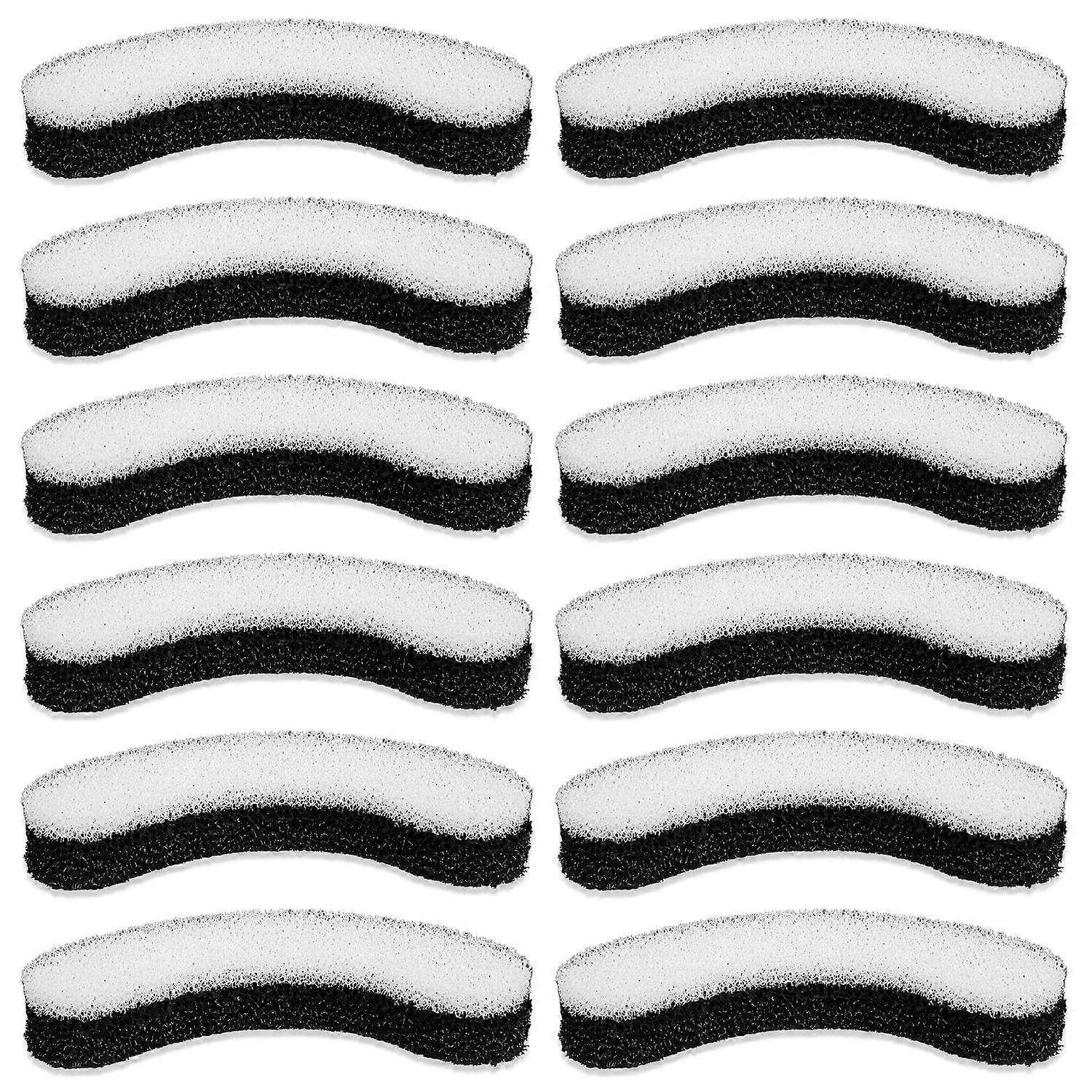 Drinking Fountain Filters Pack of 12 for NPET - Soft Pre-Filter Sponge and Arc-Shaped Foam Filter for Cats and Dogs