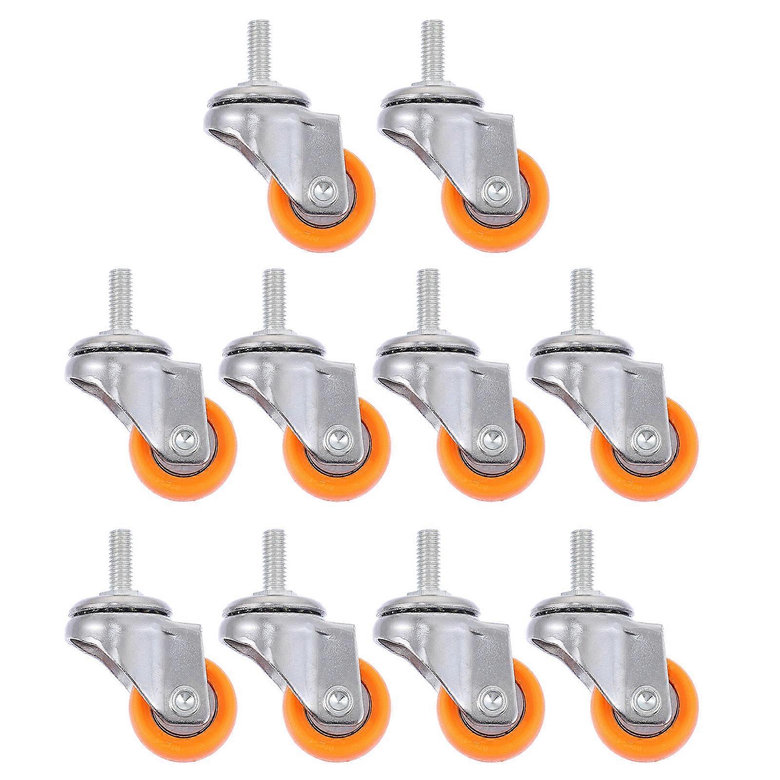 10pcs Silent Nylon Caster Wheels for Furniture with Strong Load-bearing Capacity and Smooth Rotation