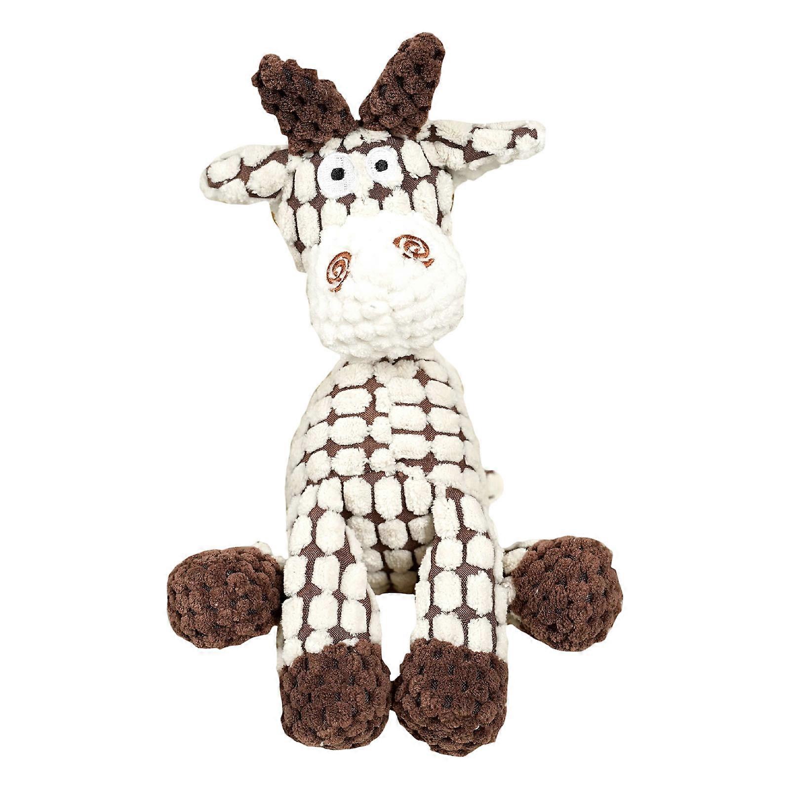 Pet Plush Donkey Toy Molar Chew Toy Puppies Teething for Teething Cleaning Dog Donkey Chew Donkey Toy Teething White