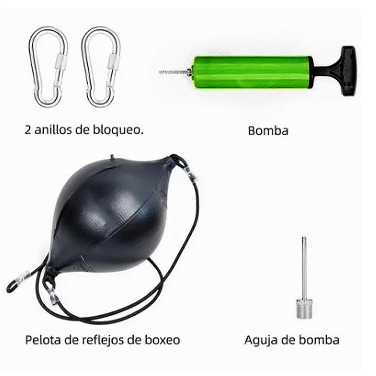 Double End Striking Ball Hanging PU Leather MMA Striking Ball with Reinforced Elastic Rope for Home 