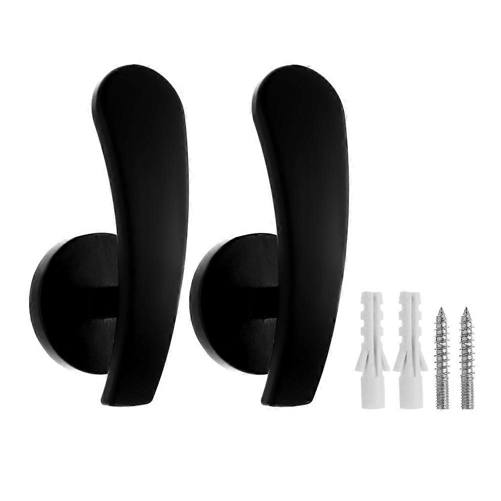 Black Zinc Alloy Curtain Wall Hooks Easy to Install for Thin Curtains and Tiebacks 2 Pieces
