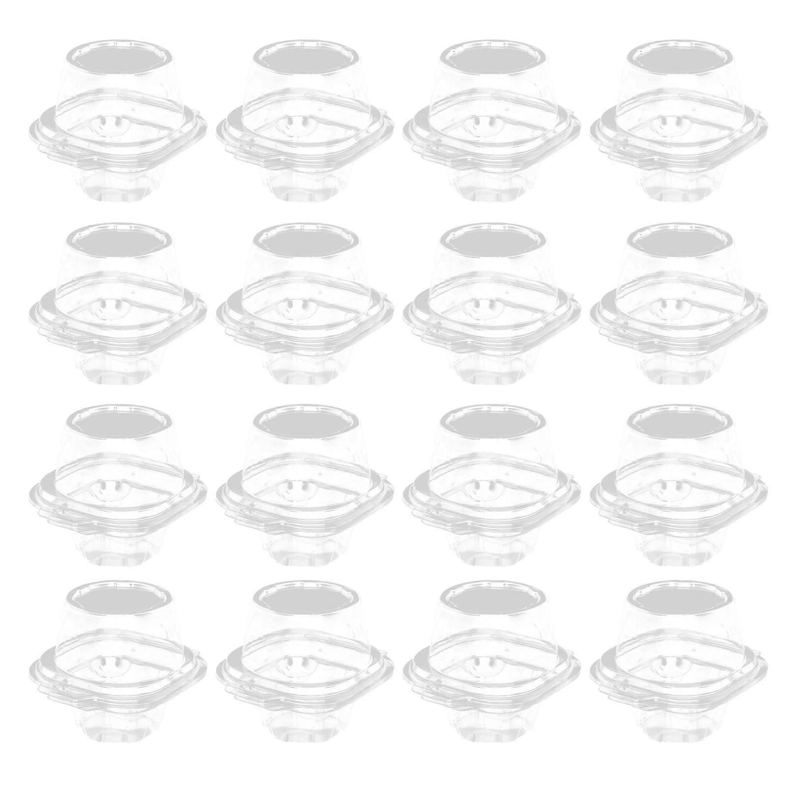 Bakery Dessert Box Cupcake Containers For Office Use Rectangular Odor-Resistant 50Pcs