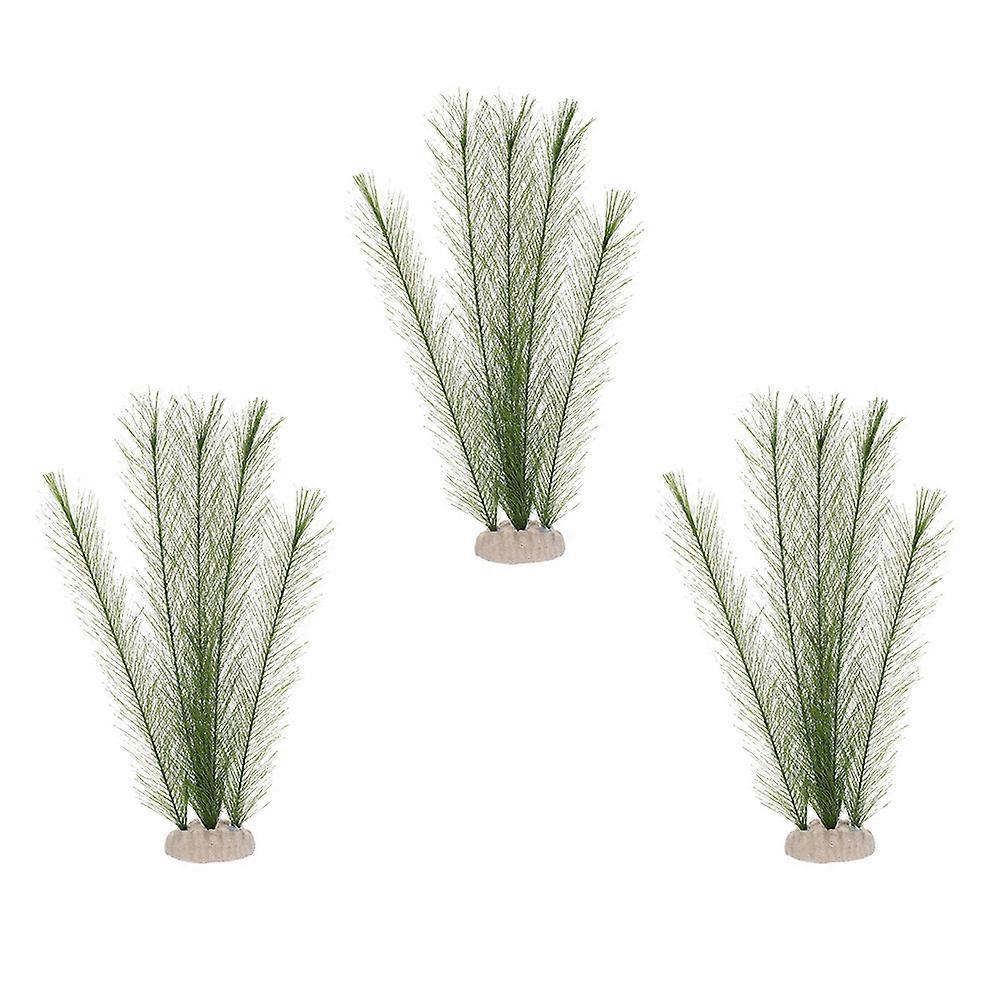 3pcs Decorative Artificial Plants for Fish Tanks – Realistic Aquarium Ornaments for Aquatic Environments and Ponds