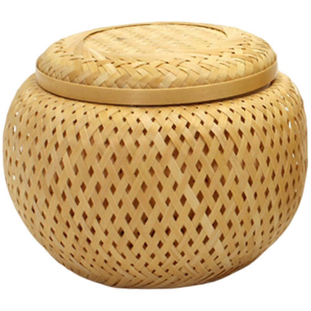 Bamboo Tea Storage Organizer Decoration Multi-Functional 10x10cm 1Set