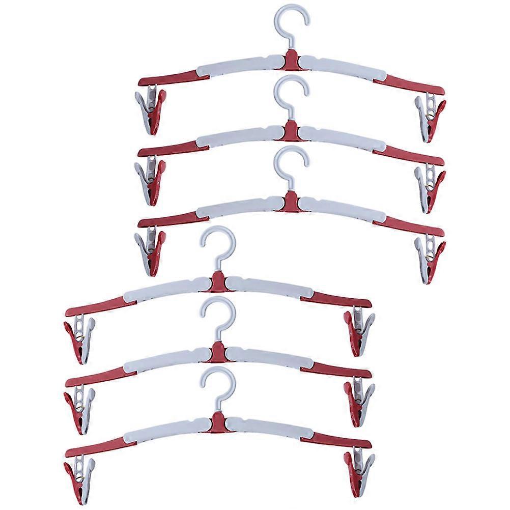 6pcs Portable Non Slip Clothes Hangers for Travel, Camping, Use – Space Saving Design for Easy Organization