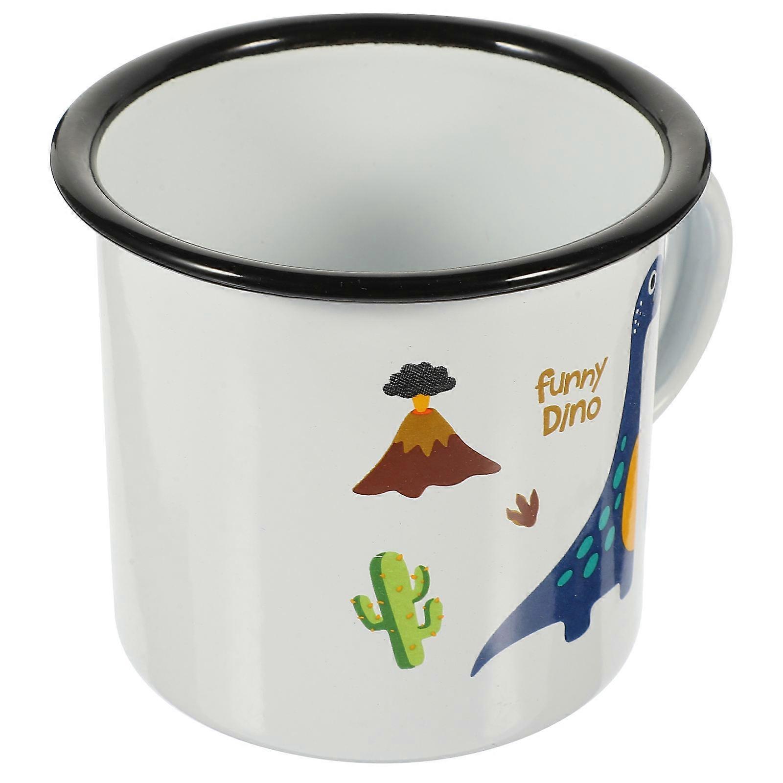 Cartoon Enamel Mug Decorative Household Cup Multi purpose Drinking Mug