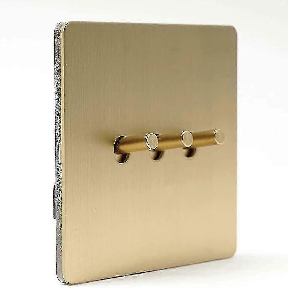 Retro Industrial Style Matte Gold Wall Light Switch