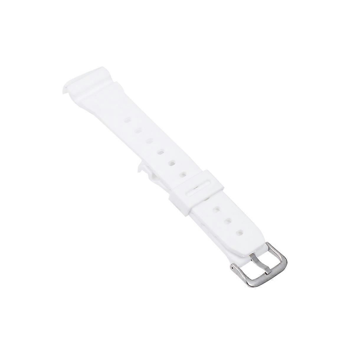 White Rubber Watch Band Compatible with 16mm Strap Replacement for Watch