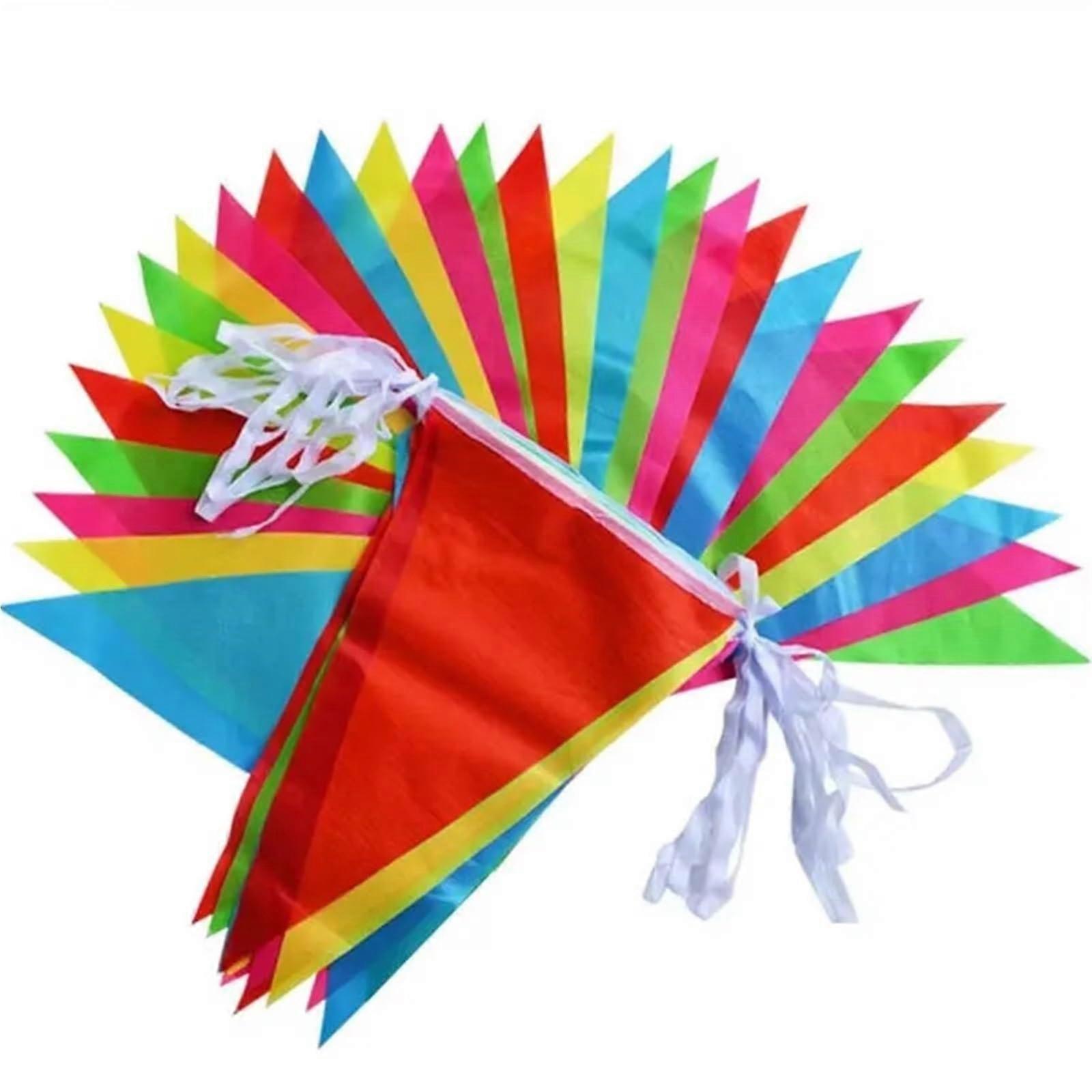 Wimpel Banner 6Pcs Colorful Pennant Flags for Party Decorations