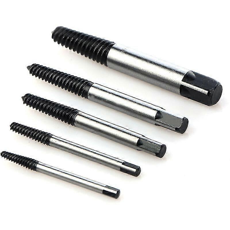 5pcs Damaged Screw Extractors, 3mm to 18mm Broken Screw Extractor Bits, Stripped Screwdriver, Helical Extractors, Easily Remove Broken Nut Screws or B