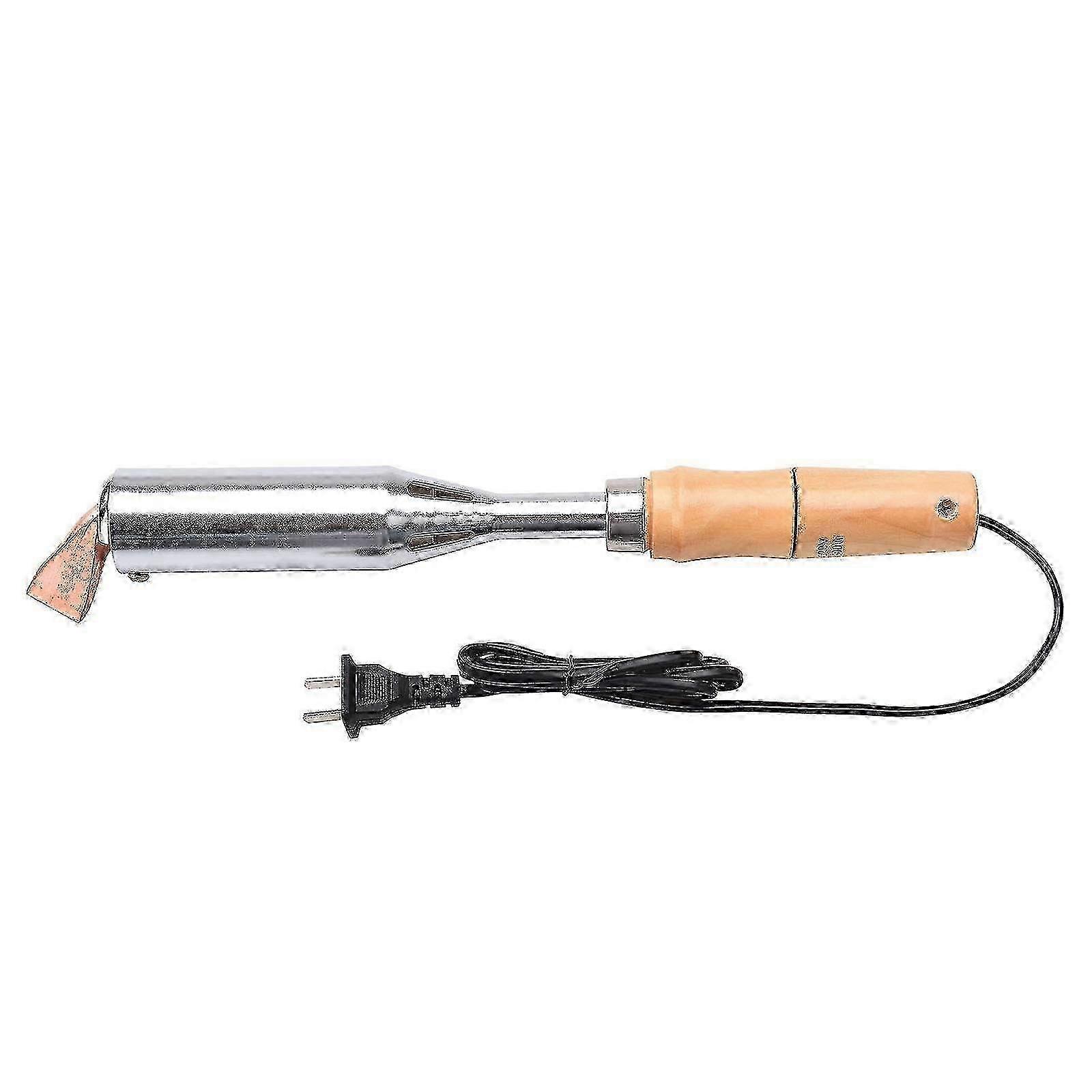 220V Heavy Duty Electric Soldering Iron with Chisel Tip and Wood Handle, High Power 1PC hwy