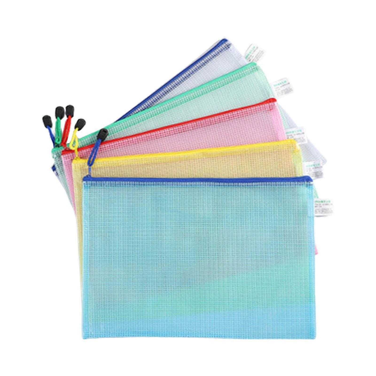 Transparent Mesh Document Pockets 30 Piece Set Zippered Pockets For Organizing Papers
