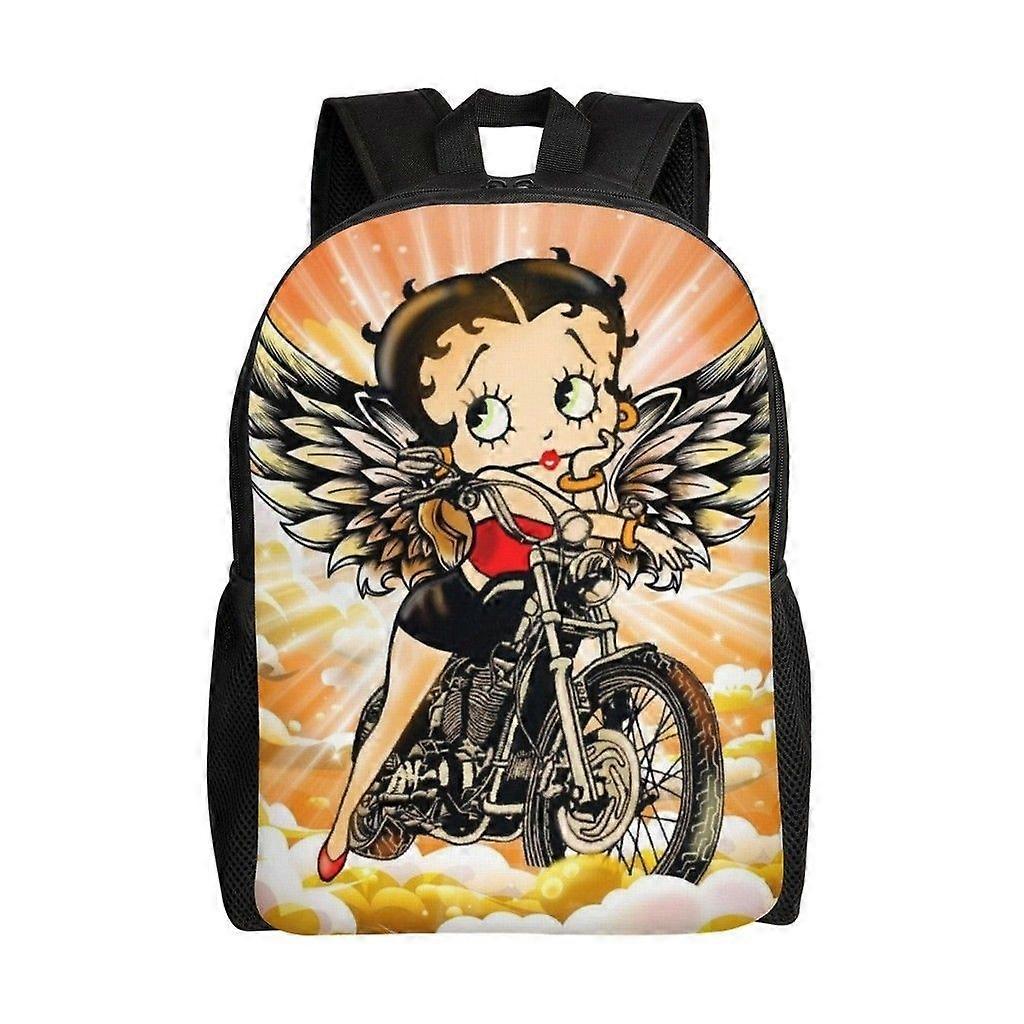 بيتي بوب حقيبة مدرسية كرتون حقيبة ظهر أزياء للأولاد حقيبة مدرسية للطالب حقيبة ظهر للسفر- hjka376