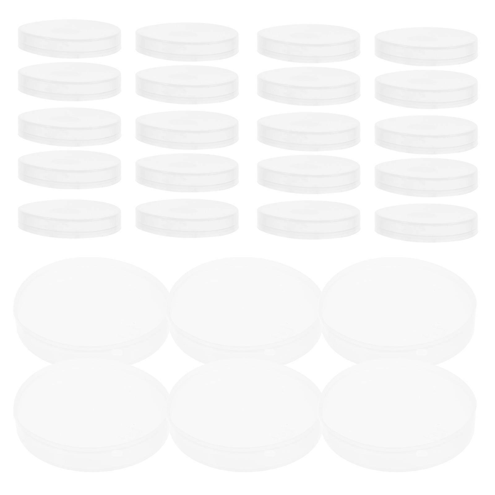 Dustproof Pudding Jar Lids Food Storage Jars Round Shape PE Material 50Pcs
