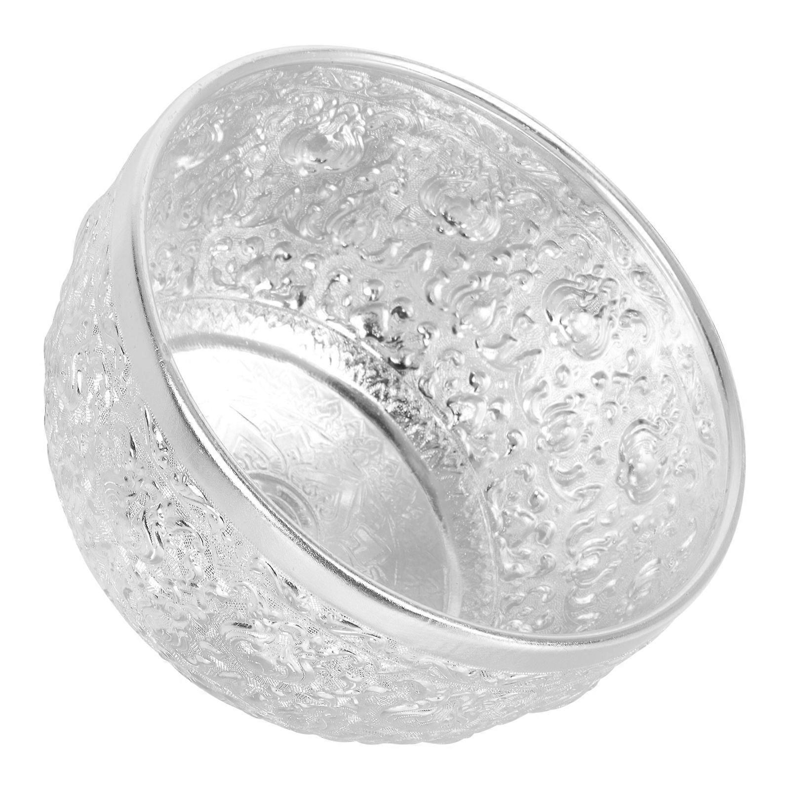 Hemoton 1PC Round Shaped Hand Carved Bowl for Use Kitchenware