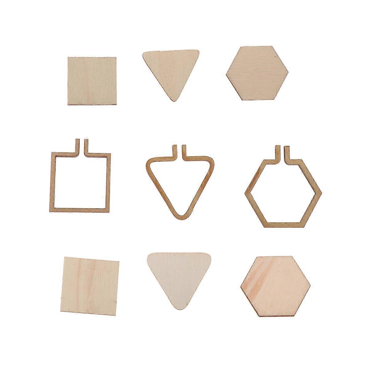 Cross Stitch Fixing Frame Mini Wood Hoops for Decor Assorted Color Pine Wood 4 Pieces