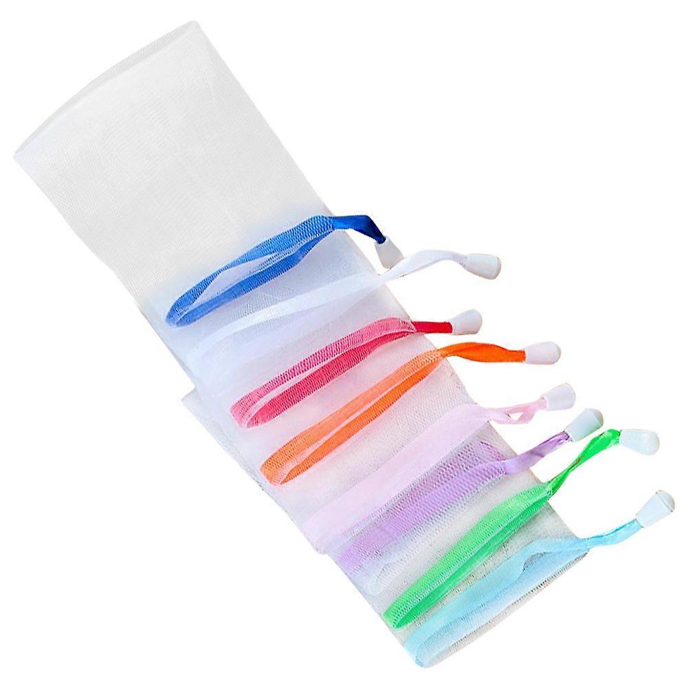 Exfoliating Net Mesh Bags For Body Lotion Travel Soap Container Random Color Approx 9 5x1 5x0 5cm Body Cleaning 10Pcs