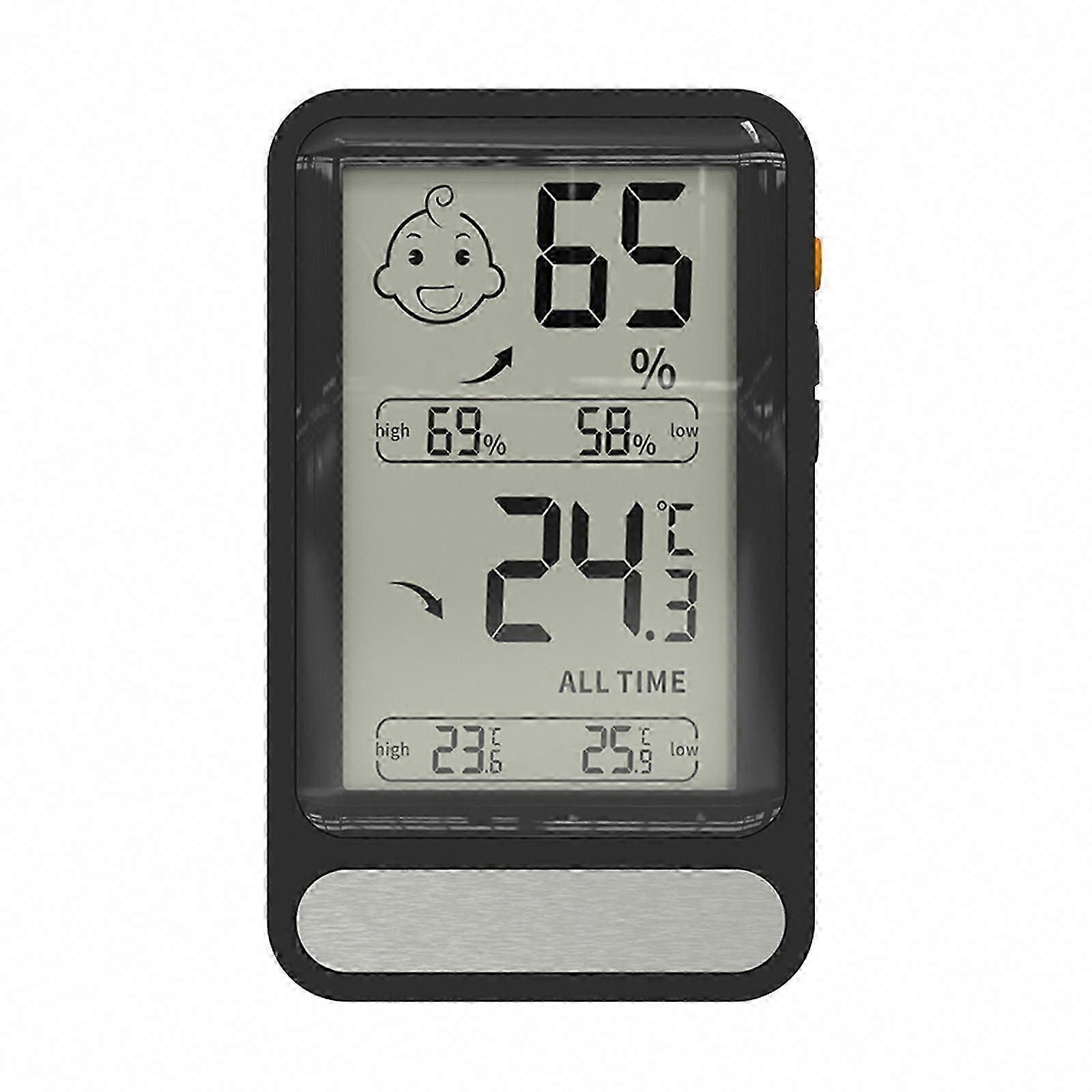Large LCDs Display Digital Indoor Thermometers Hygrometer With Comfort Face Backlight And Temperature Memory Function White