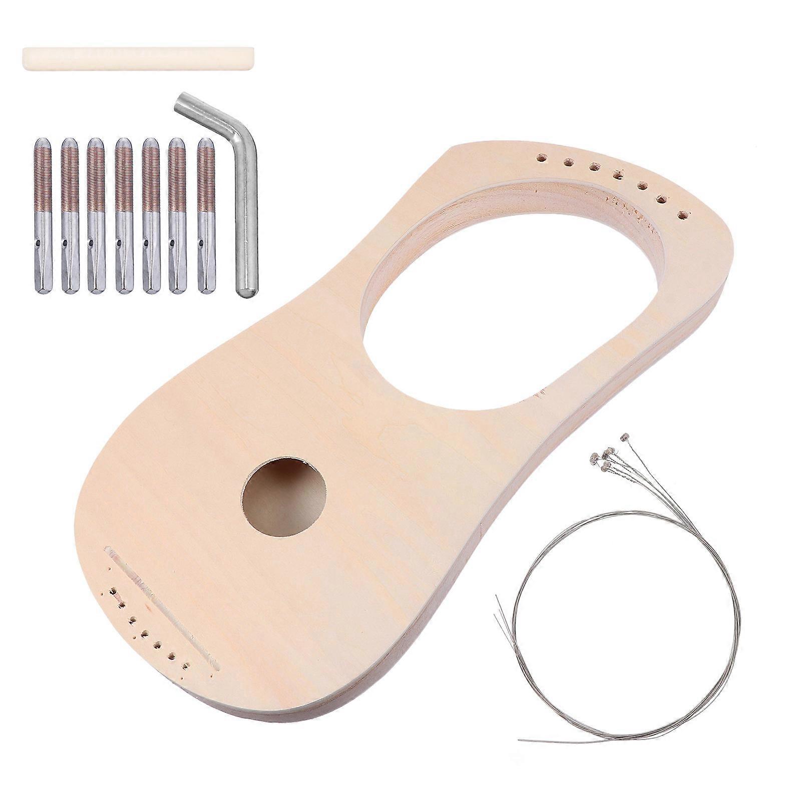 Lyre Harp Strings Mini Stringed Instrument For Children Home Use 32X15.5CM Parent-Child Activity 1Set