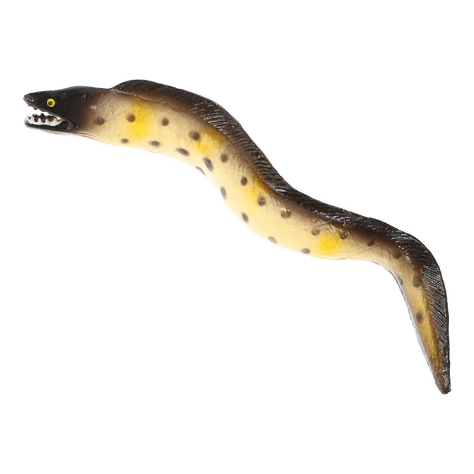 Realistic Eel Model Toy for Decoration Beige Plastic Ocean Animals Cognitive Toy 7 inches